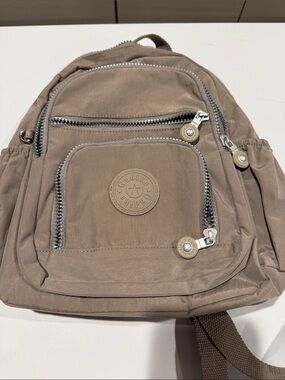 Neutral Taupe Everyday Compact Backpack